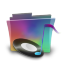 Folder Rainbow Music Icon 64x64 png